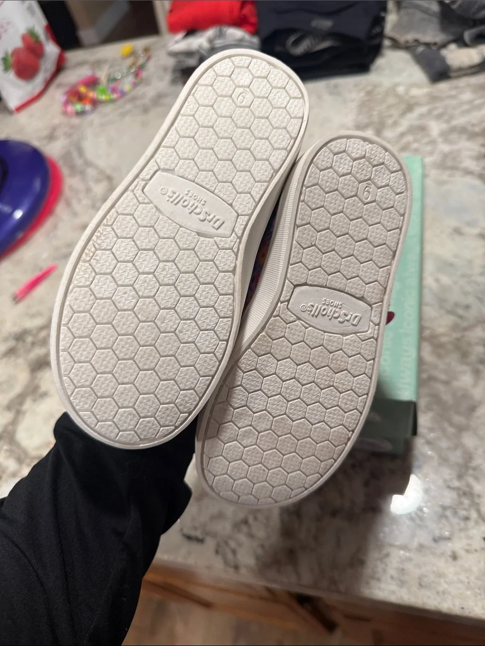 Dr. Scholl's Kids Floral Purple Pink Blue Slip-On Sneakers